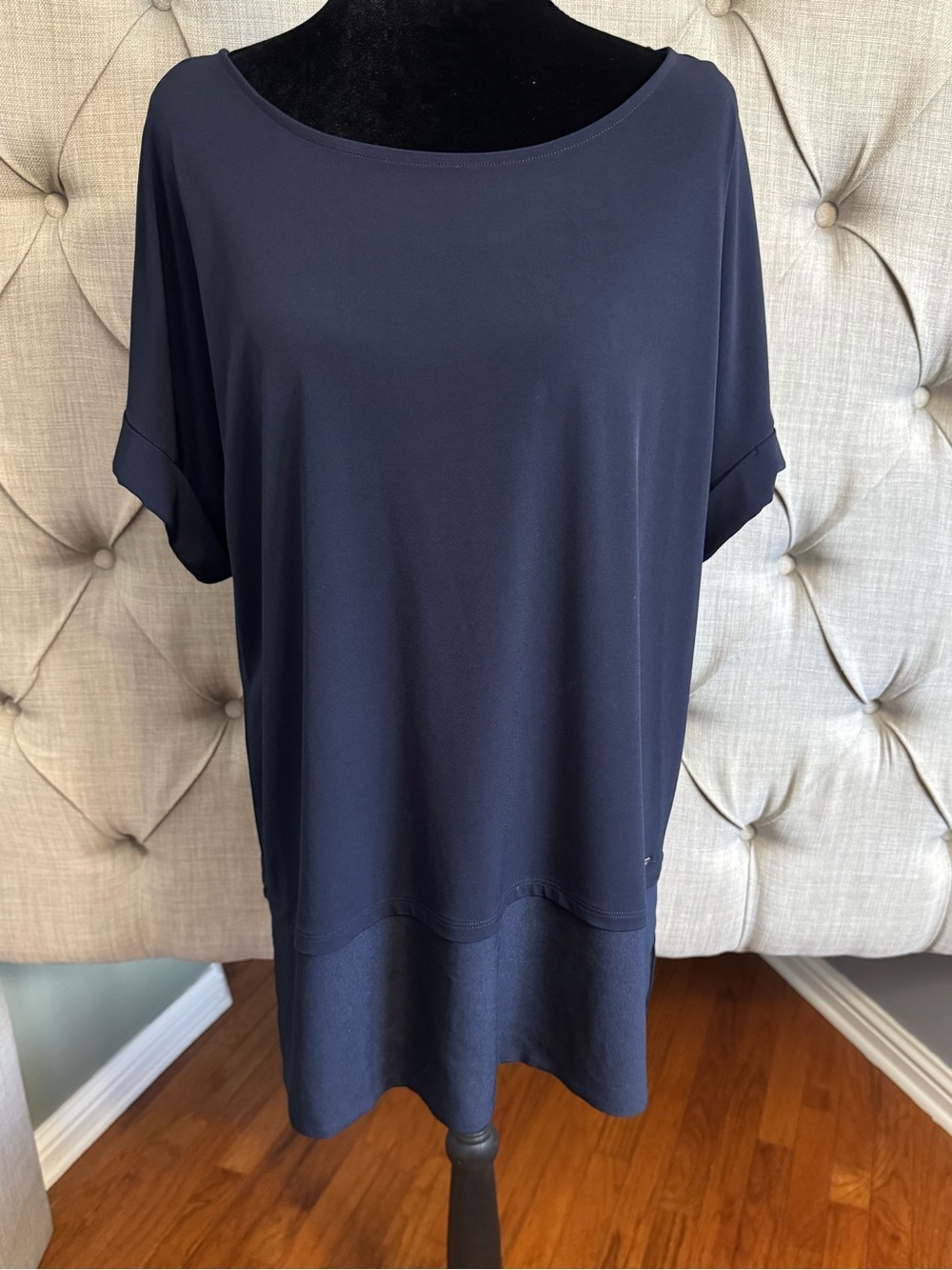 Calvin Klein Dark Navy Short Sleeve Scoop Tunic